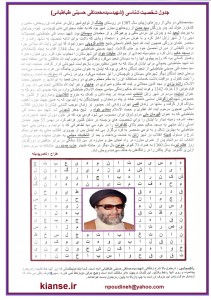 جدول حسینی
